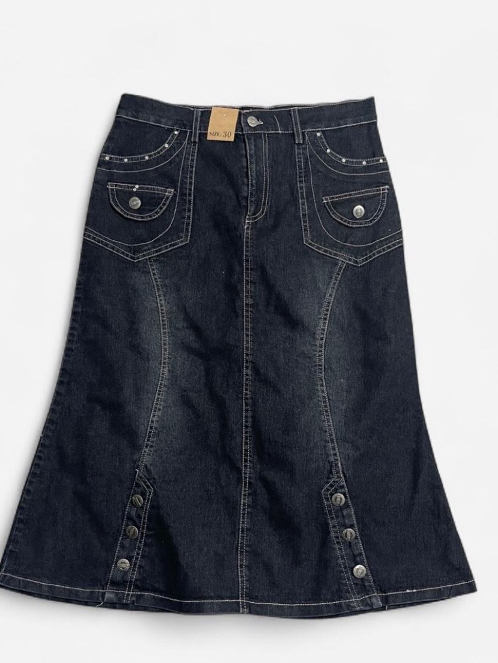 Y2k Yilukadan Jean charcoal black skirt size 30